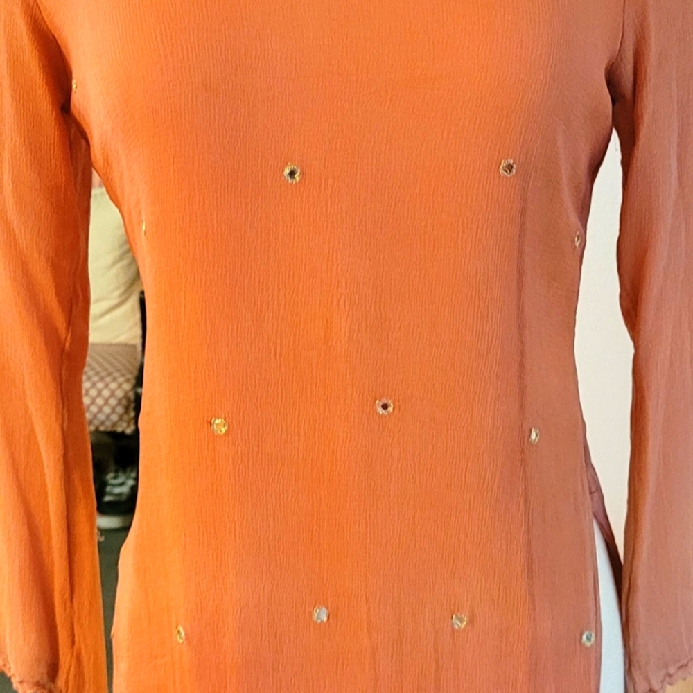 Vintage shirt dress with suits on the side size xs
